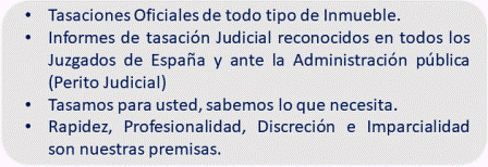 Tasacion para los Juzgados de adosado en Alcantarilla